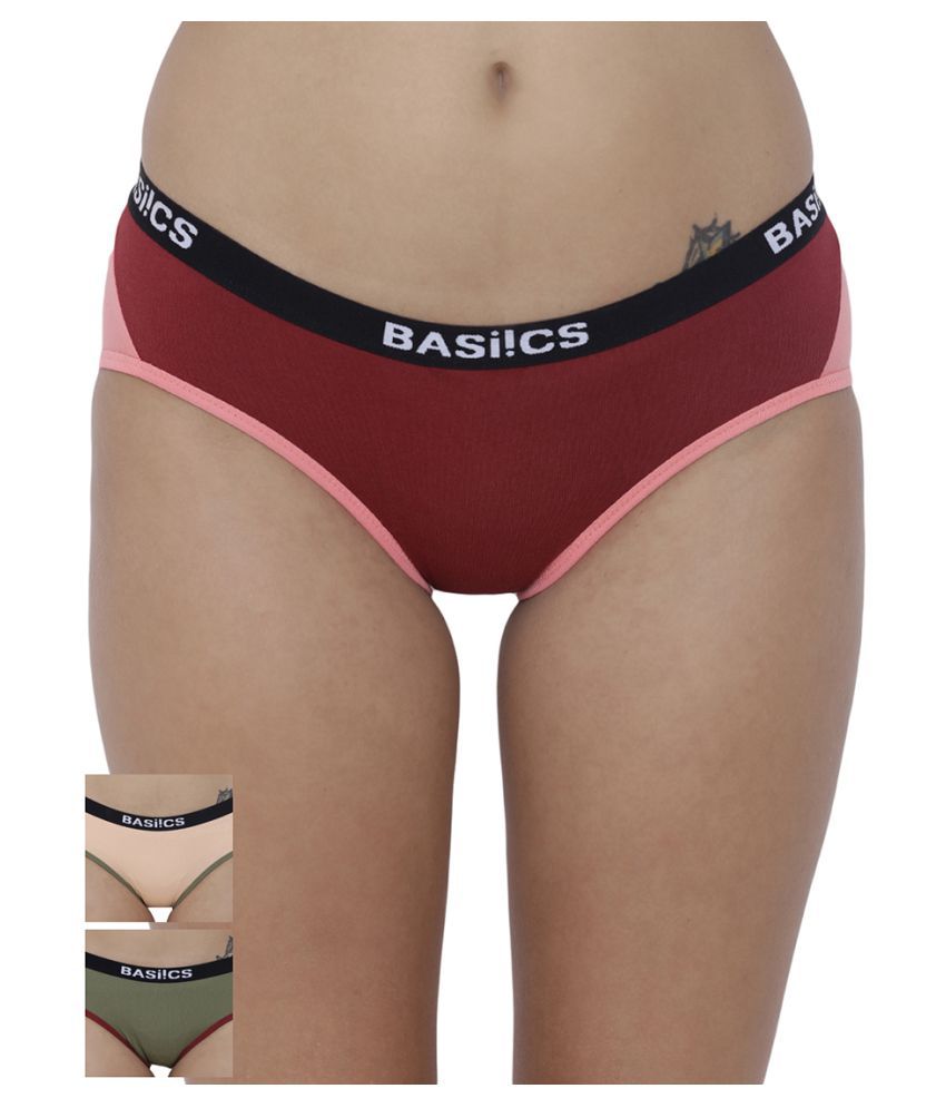    			BASIICS by La Intimo Cotton Hipsters