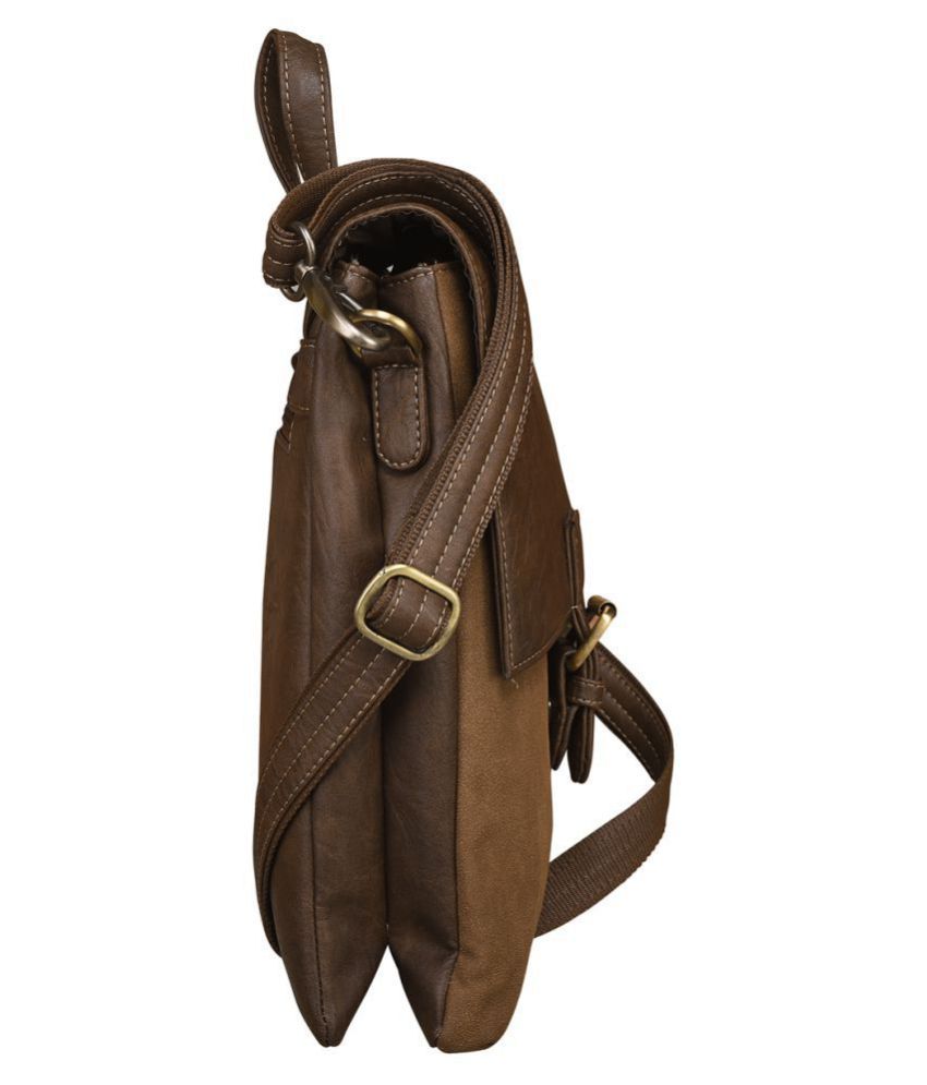 Walrus WMBJKSN160909 Brown Synthetic Casual Messenger Bag Buy