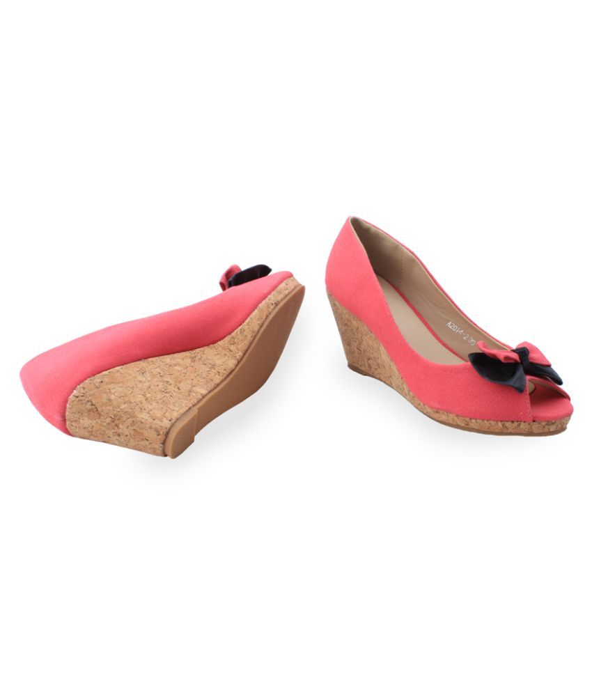 Fuel Vogue Pink Wedges Heels Price in India Buy Fuel Vogue Pink Wedges