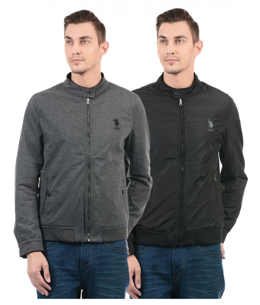 U.S. Polo Assn. Grey Reversible Jacket - Buy U.S. Polo Assn. Grey ...