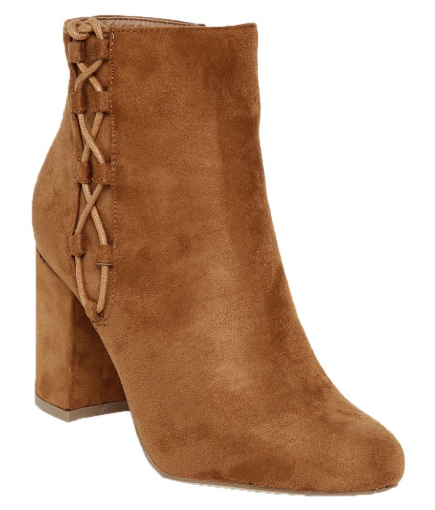 tan flat ankle boots uk