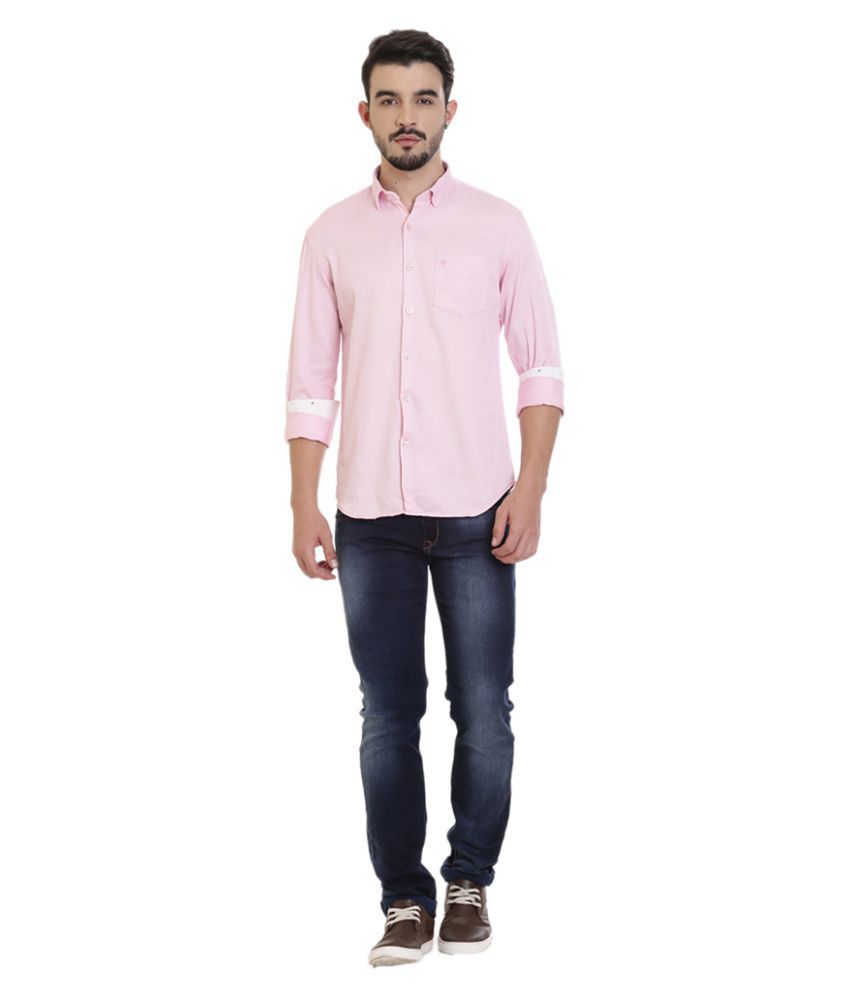 Pan Valley Pink Slim Fit Shirt - Buy Pan Valley Pink Slim Fit Shirt ...