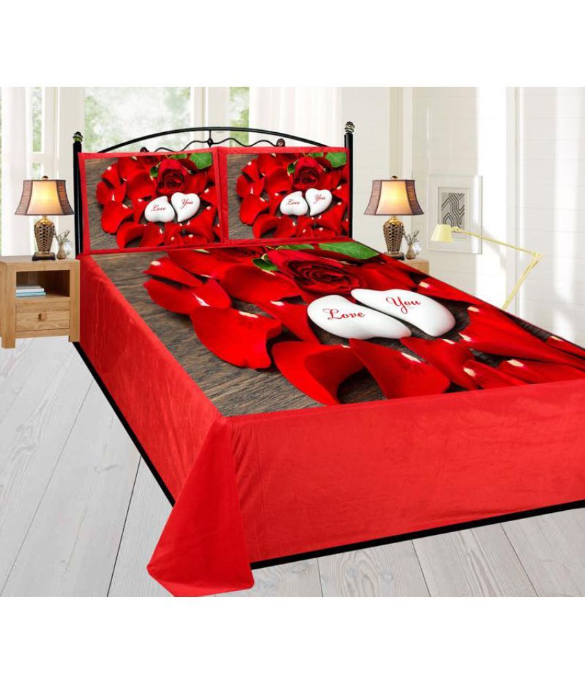 Sylque Velvet Double Bedsheet with 2 Pillow Covers Buy Sylque Velvet