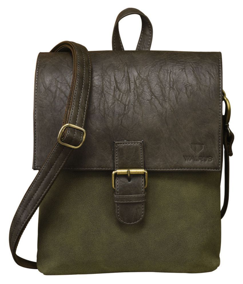     			Walrus WMB-JKSN-040909 Green Synthetic Casual Messenger Bag