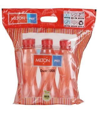 Milton Red 1000 Ml Plastic Water Bottle Set Of 6 Buy Online At Best Price In India Snapdeal