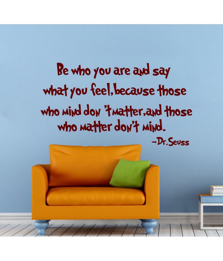     			Decor Villa Be Who You Are Motivational/Quotes Theme PVC Sticker