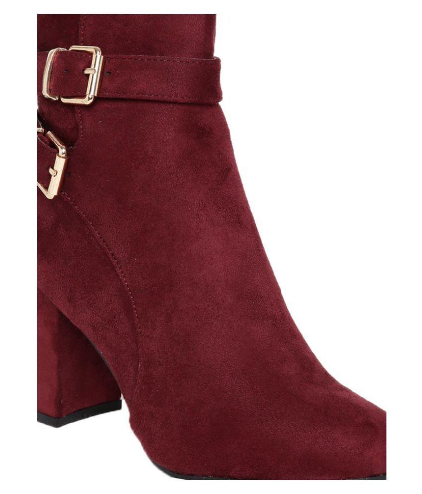 flat maroon shoes