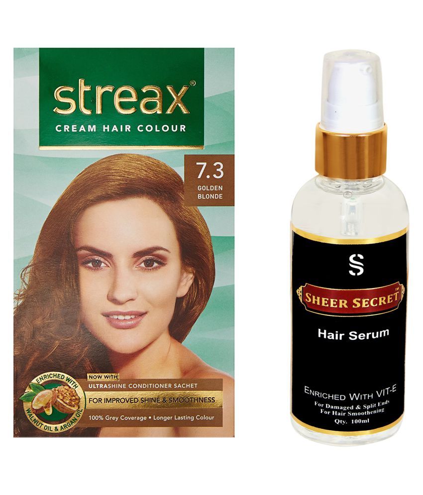 STREAX SHEER SECRET HAIR SERUM 100 ML Semi Permanent Hair Color Golden Blonde 205 gm Pack of 2: Buy STREAX SHEER SECRET HAIR SERUM 100 ML Semi Permanent Hair Color Golden Blonde STREAX SHEER SECRET HAIR SERUM 100 ML Semi Permanent Hair Color Golden Blonde 205 gm Pack of 2: Buy STREAX SHEER SECRET HAIR SERUM 100 ML Semi Permanent Hair Color Golden Blonde