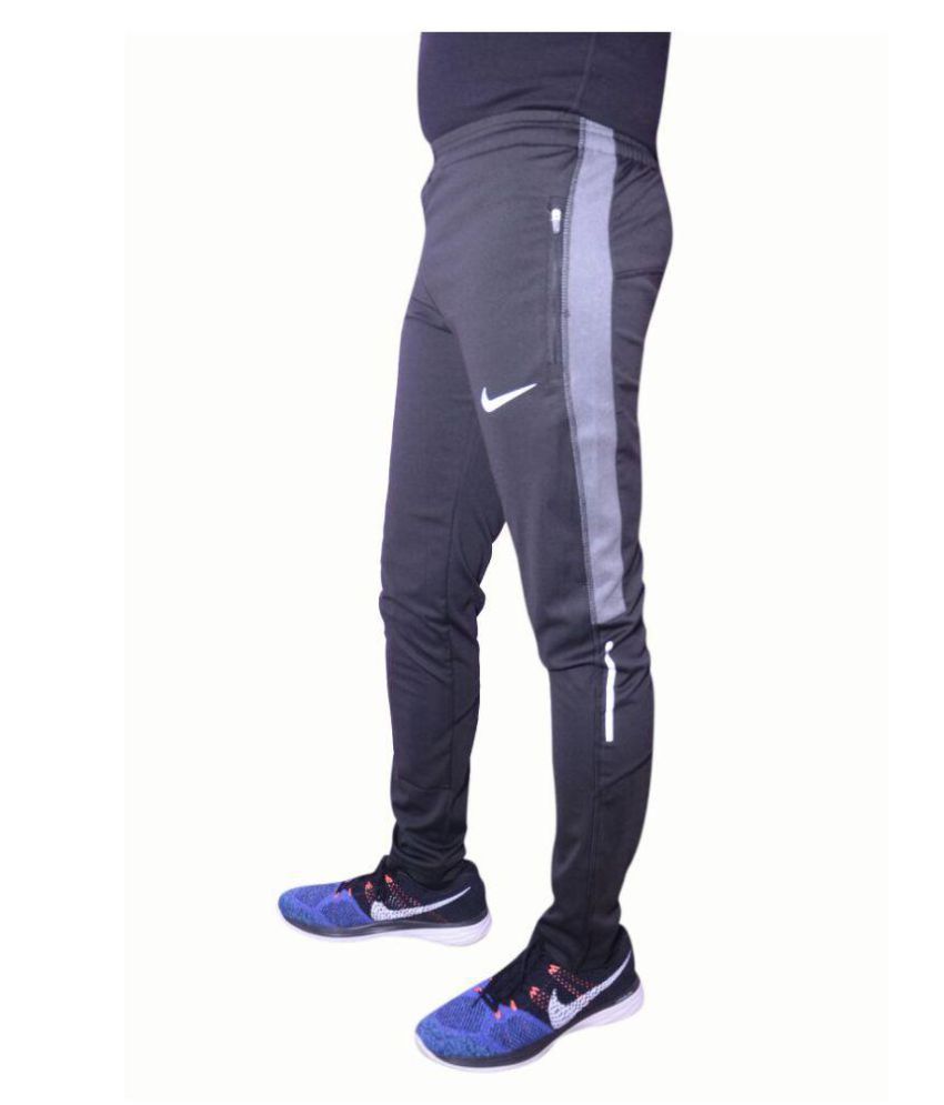 Nike Black Polyester Trackpants Single Buy Nike Black Polyester