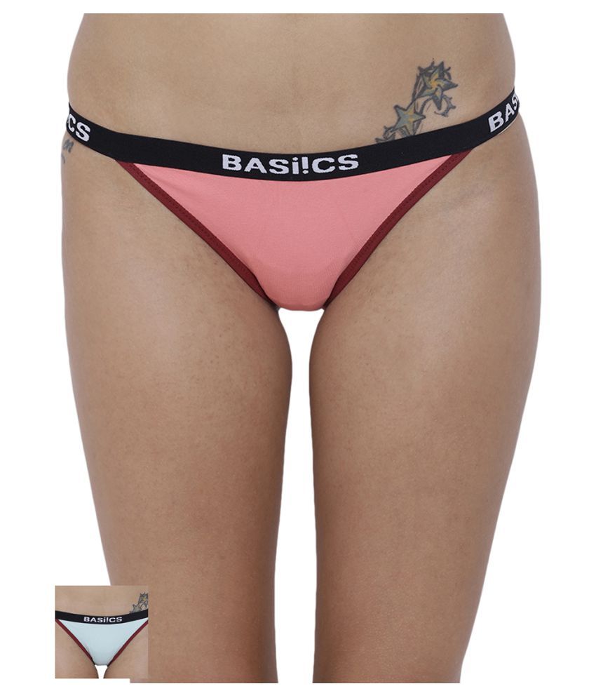     			BASIICS By La Intimo Pack of 2 Cotton Women's Briefs ( Multi Color )