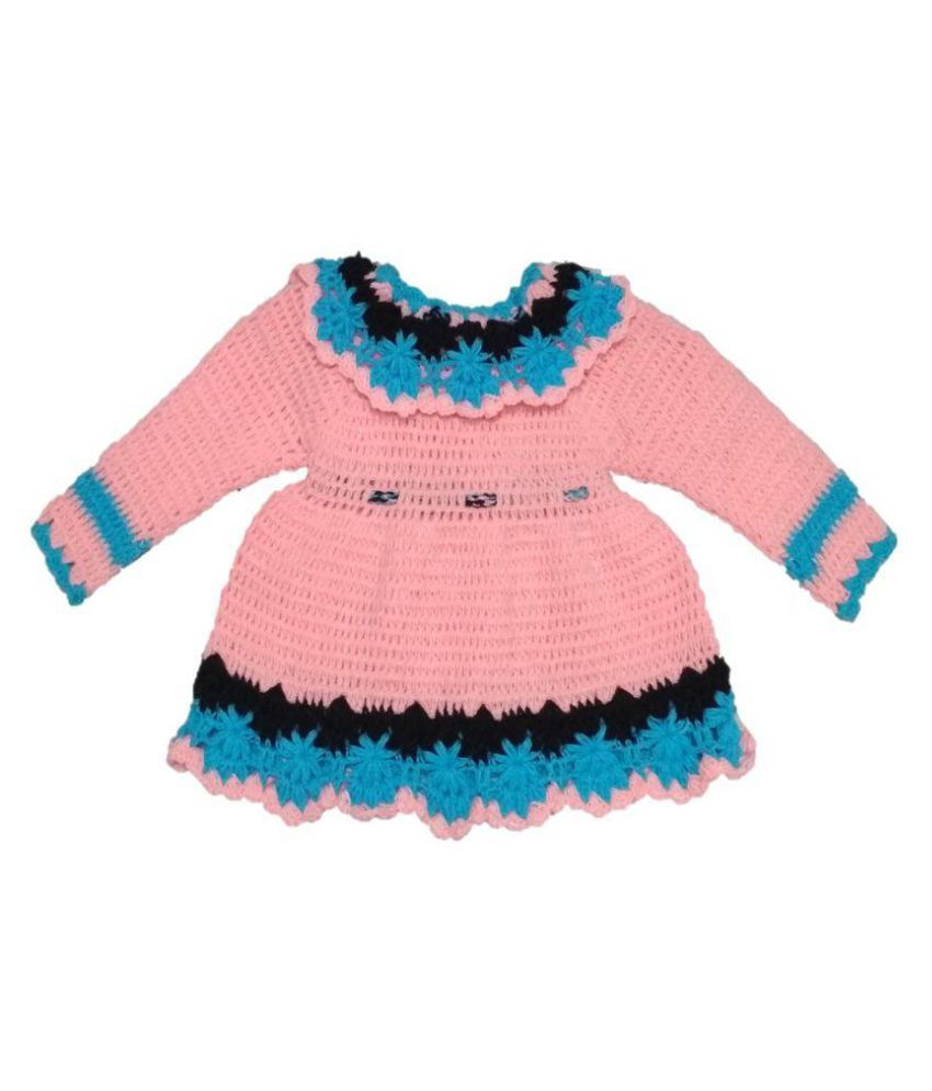 PMG Baby girls Woolen Sweater Frock for baby girl 612 months, Multicolor Buy PMG Baby girls