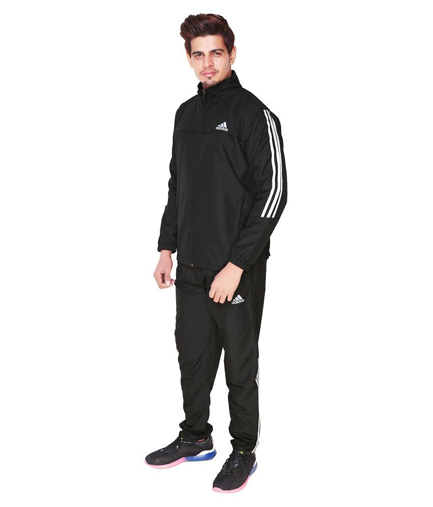 Adidas Black Polyester Track suit - Buy Adidas Black Polyester Track ...