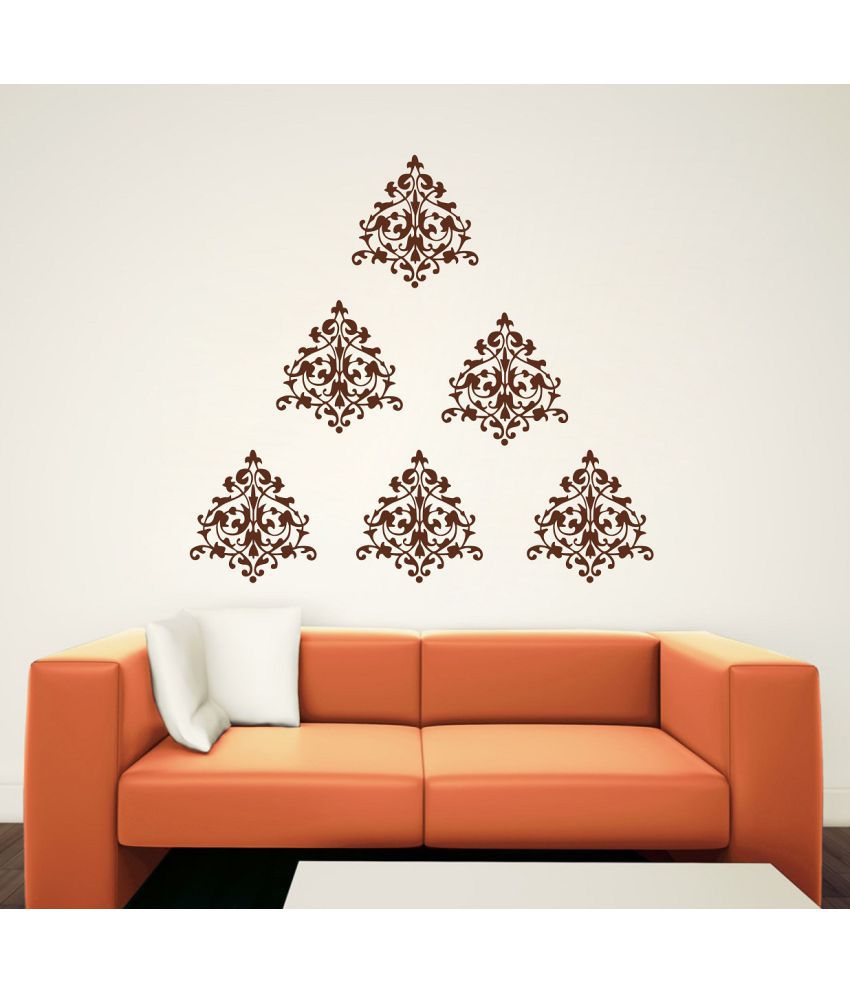     			Sticker Studio Triangle motif Floral Theme PVC Sticker