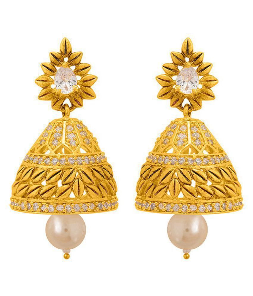 jhumka earrings gold plated
