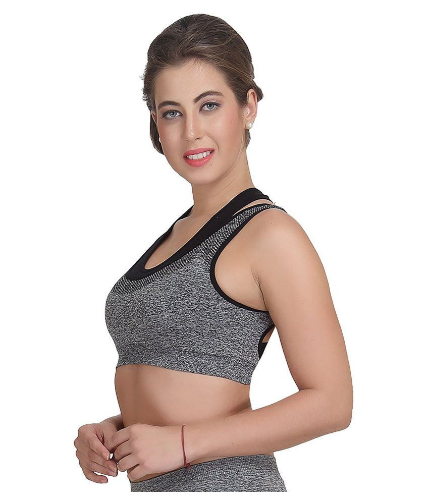Buy Galani Cotton Lycra Sports Bra Grey Online at Best Prices in India Snapdeal