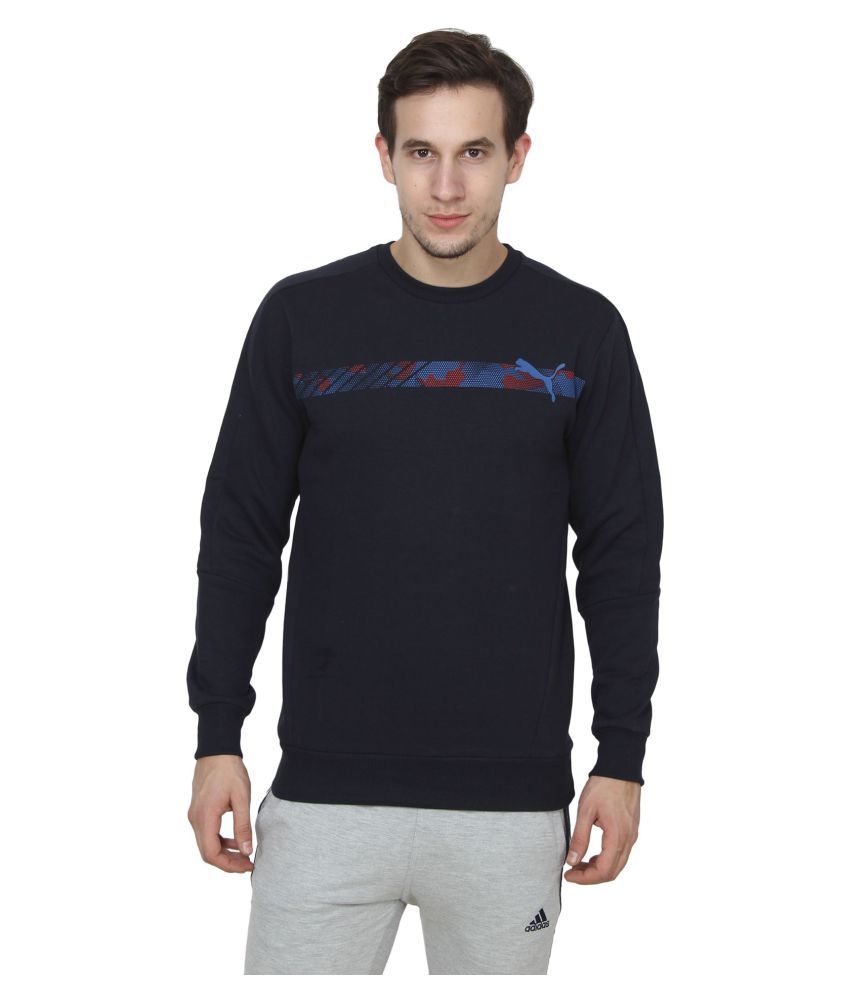 puma exclusive oversized organic cotton rainbow sweatshirt in black