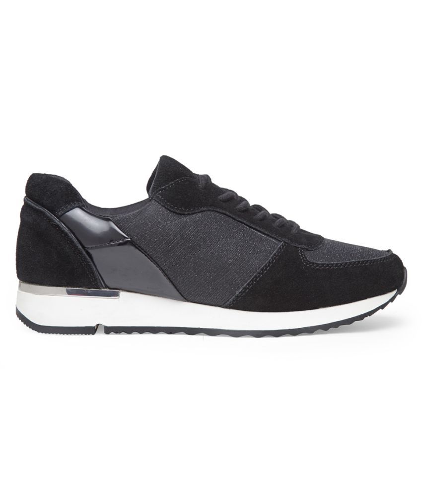 london rag solid black sneakers