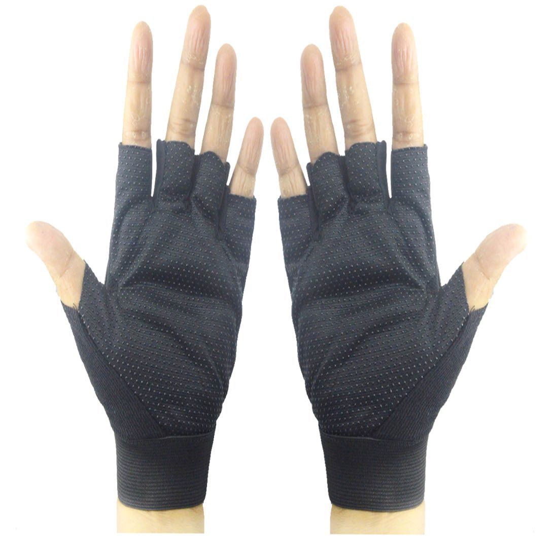 Faynci Sport Half Cut Gloves Black XL Size Driving Gloves (XL, Black ...