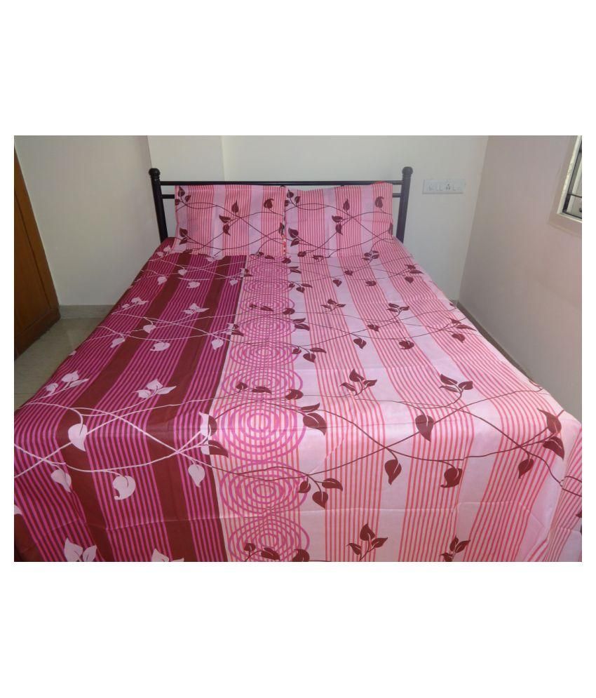 HOME BLISS Cotton Double Bedsheet with 2 Pillow Covers Buy HOME BLISS