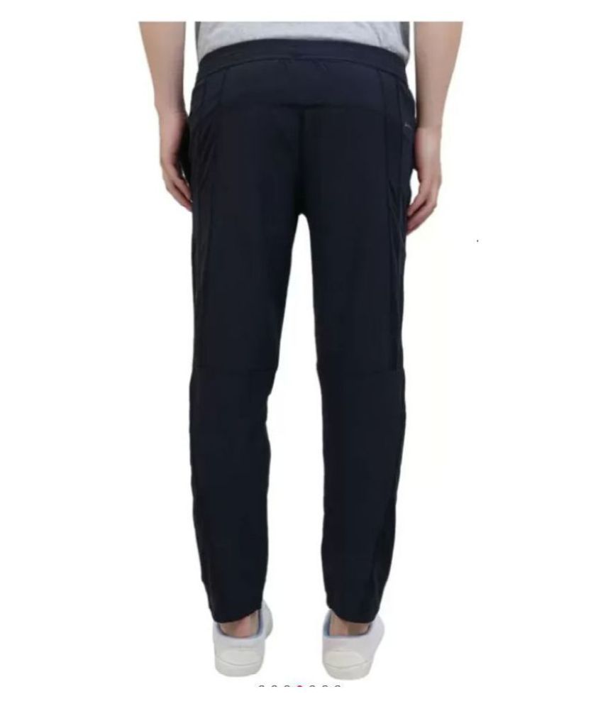 nike navy polyester lycra trackpants