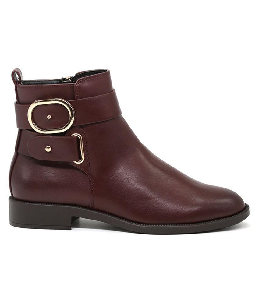 London Rag Maroon Ankle Length Chelsea Boots Price in India- Buy London ...