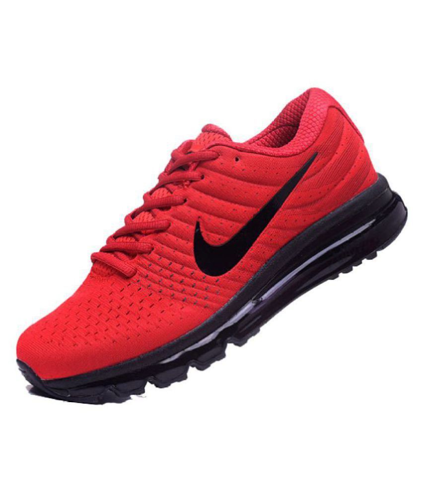 red colour nike shoes