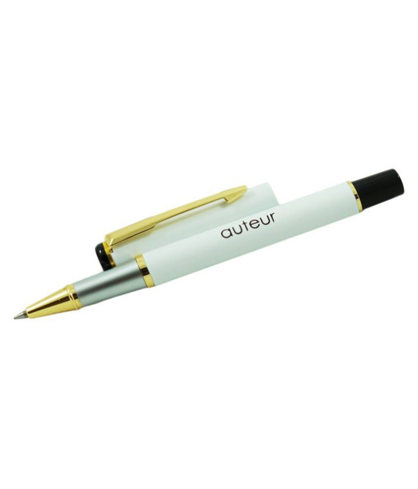 Autuer 801 White Stylish and Elegant, Retro Style Roller Ball Pen.