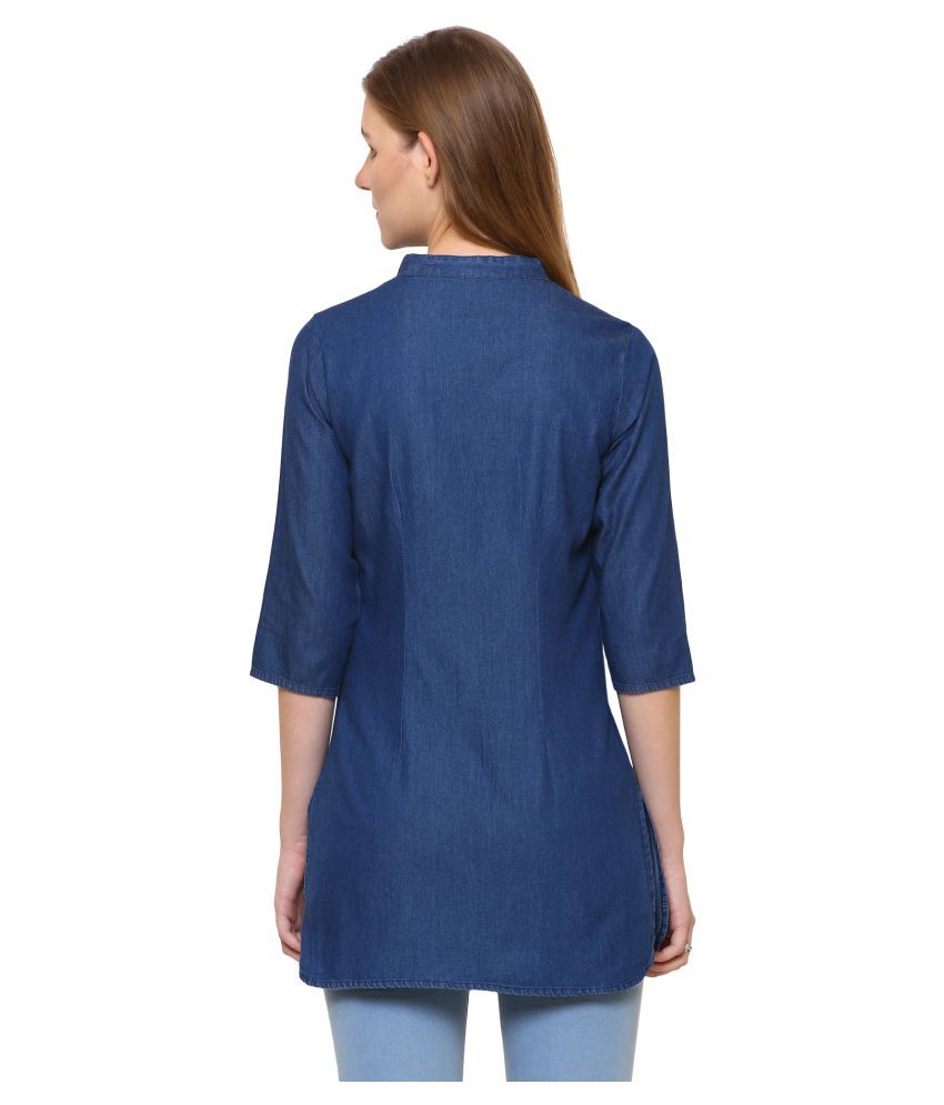 BLUE STONE Denim Tunics - Blue - Buy BLUE STONE Denim Tunics - Blue Online at Best Prices in 