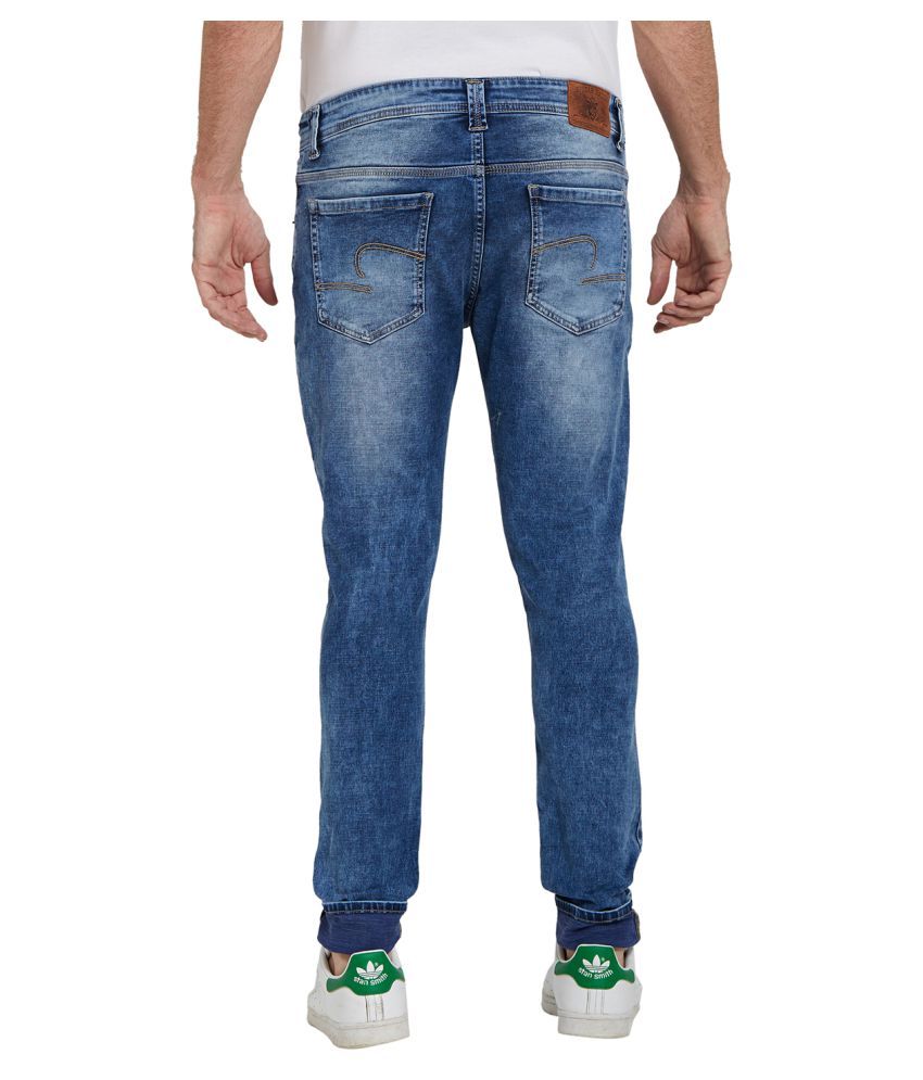 mens blue super skinny jeans