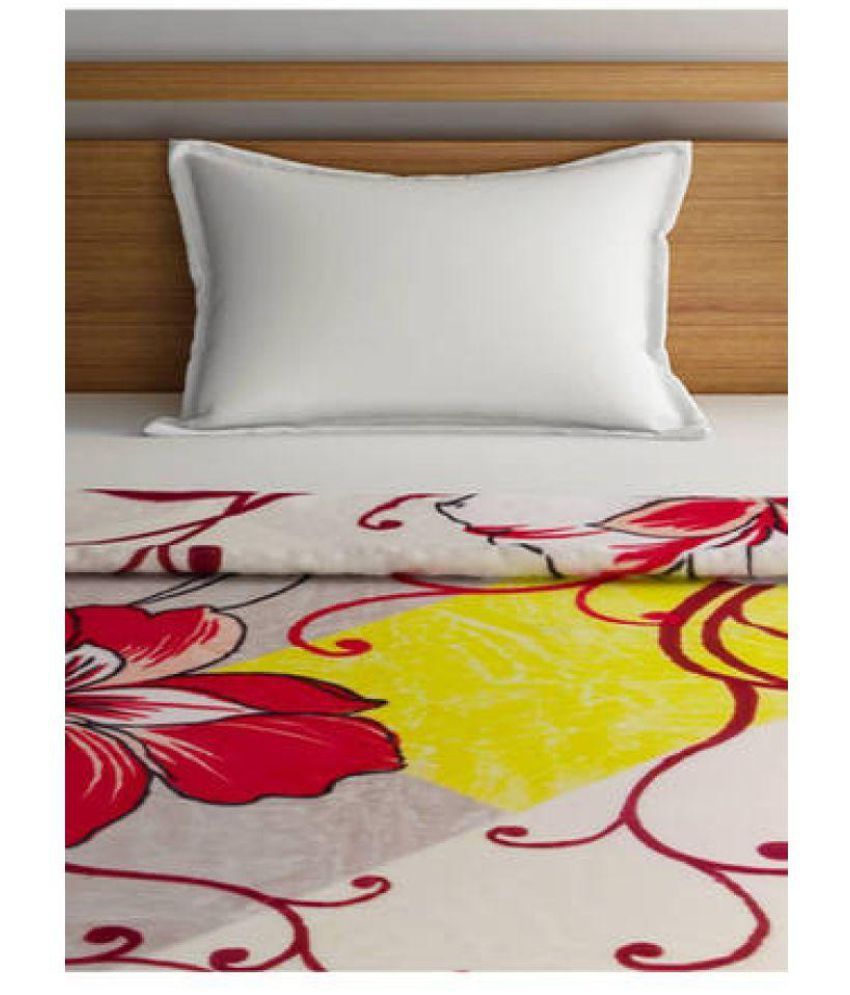 Raymond Single Poly Mink Floral Blanket Buy Raymond Single Poly Mink