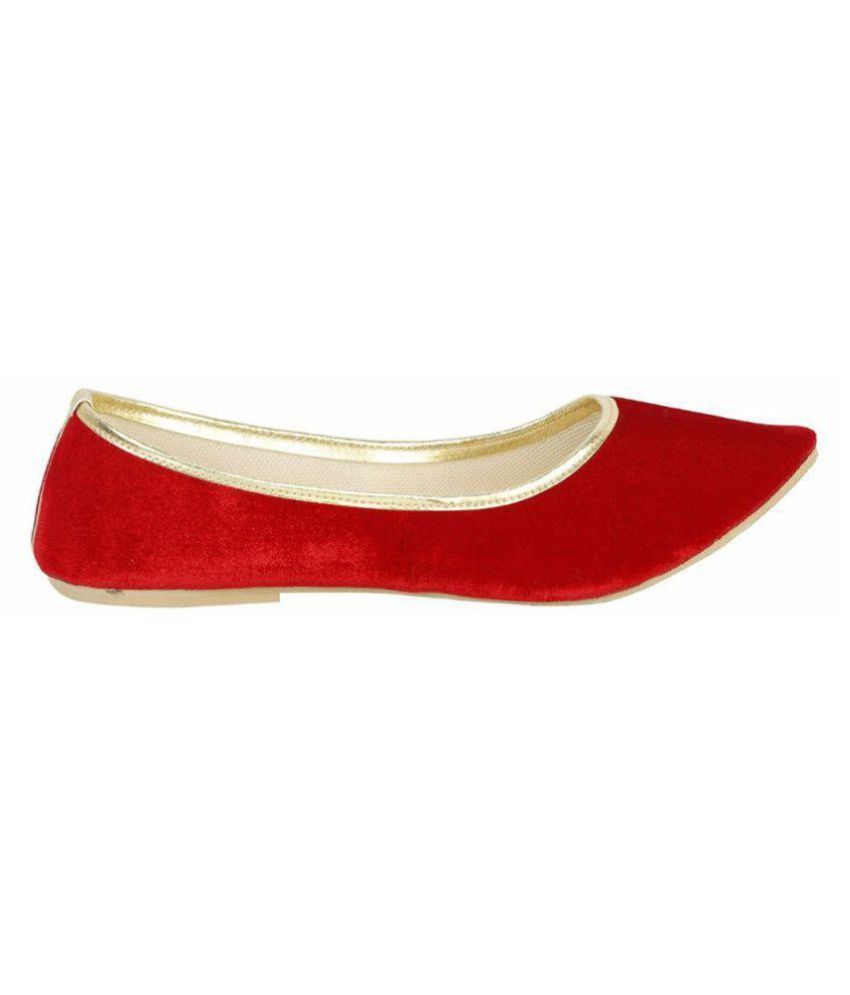 Juta & Kassa Red Ethnic Footwear Price in India- Buy Juta & Kassa Red