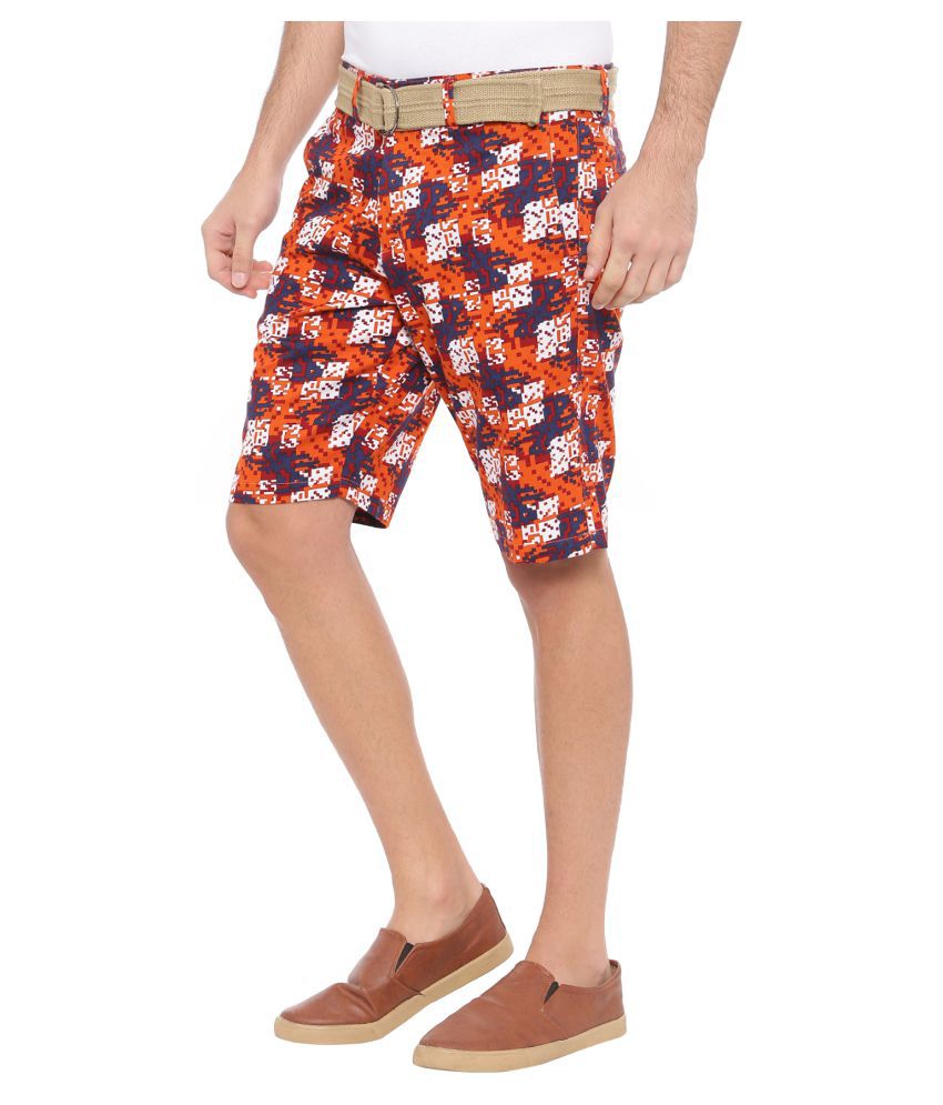 SHOWOFF Orange Shorts - Buy SHOWOFF Orange Shorts Online at Low Price ...