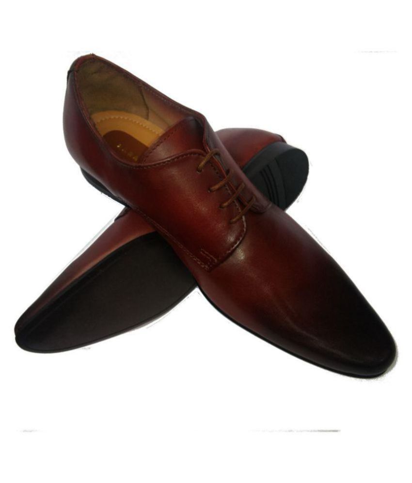 New Trendz Derby Genuine Leather Brown Formal Shoes Price in India- Buy ...