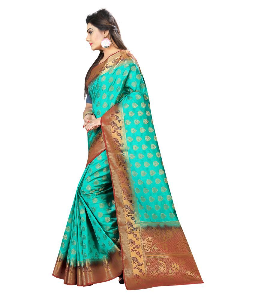 Fashion and hub Multicoloured Silk Saree Buy Fashion and hub