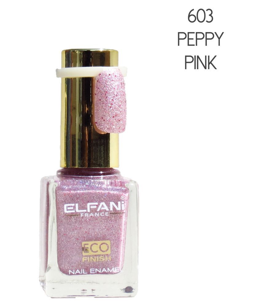     			Elfani Nail Polish Snow Coat Textured Pink 9 mL