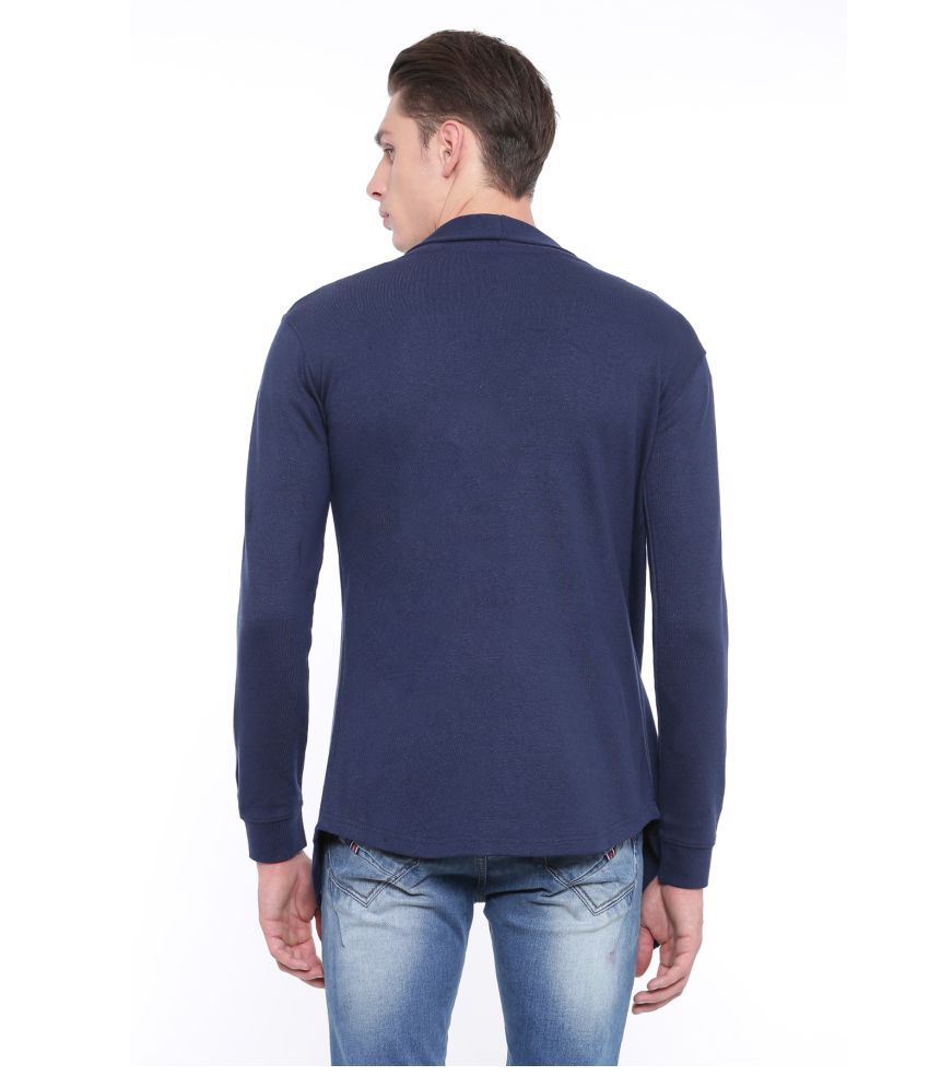 WITH Navy Notched Lapel Sweater - Buy WITH Navy Notched Lapel Sweater ...