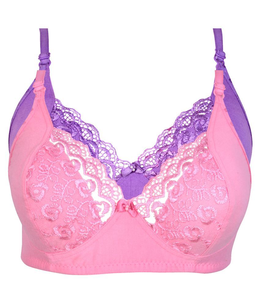     			Kiran Enterprises Cotton Minimizer Bra - Pink