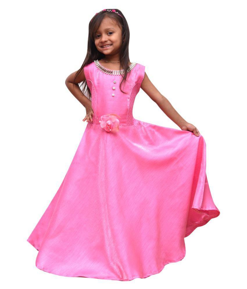 bright pink barbie dress