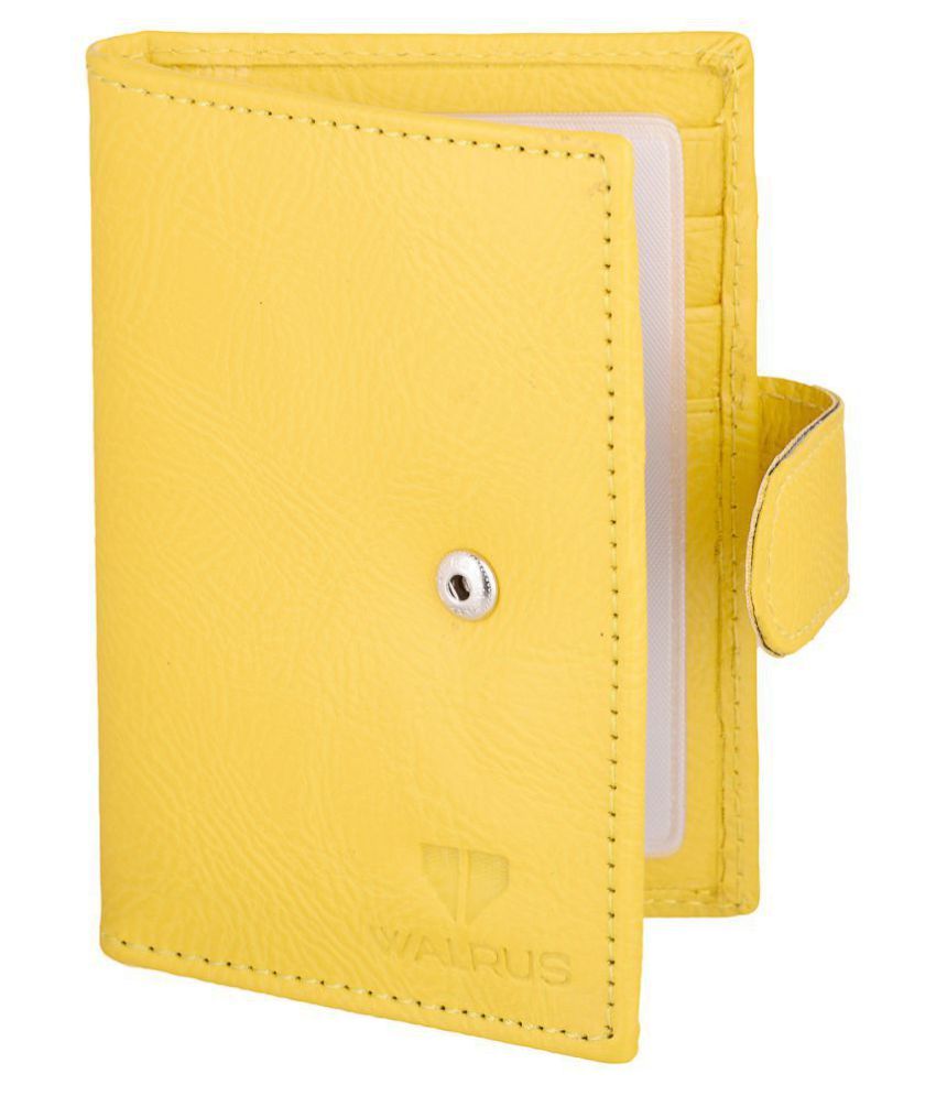 Walrus Button Yellow Card Holder Buy Online at Low Price in India