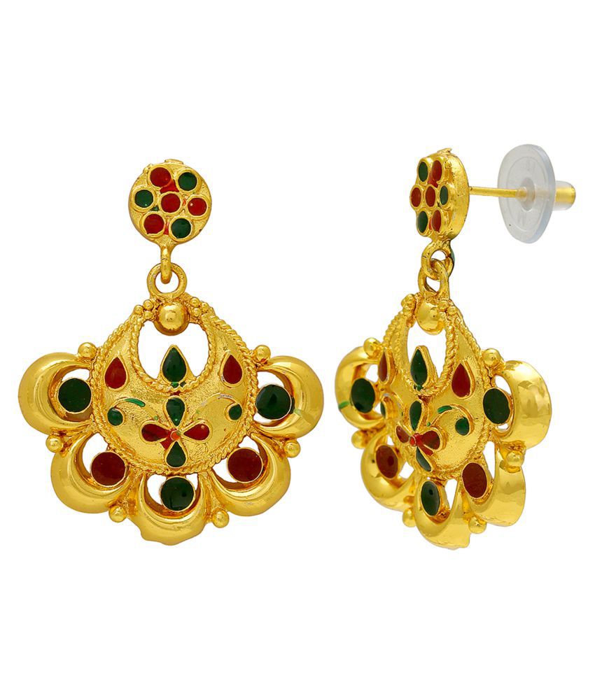 DzineTrendz Gold plated Meenakari Rajasthan inspired chain pendant ...