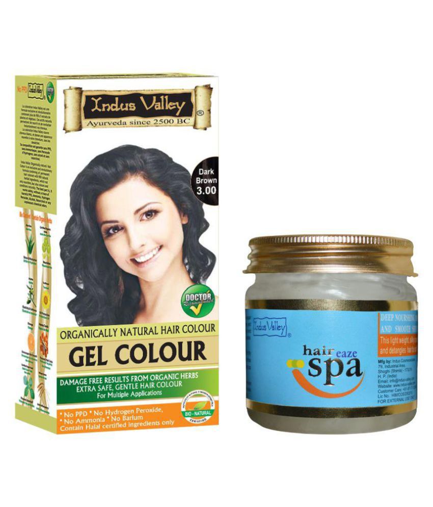 Indus Valley Gel Dark  With Eaze Hair Spa Deep Conditioner 400 ml  Pack of 2: Buy Indus Valley Gel Dark  With Eaze Hair Spa Deep  Conditioner 400 ml Pack of