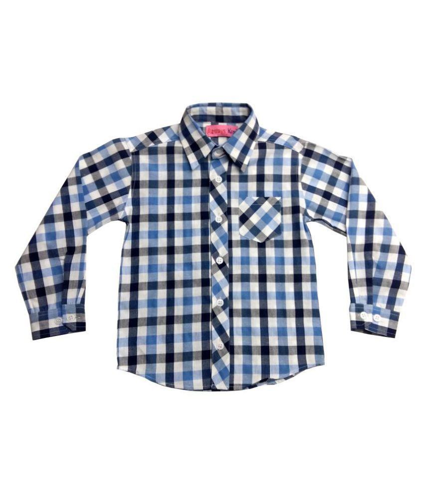 Blue Check Full Sleeves Baby Boys Shirt - Buy Blue Check Full Sleeves ...