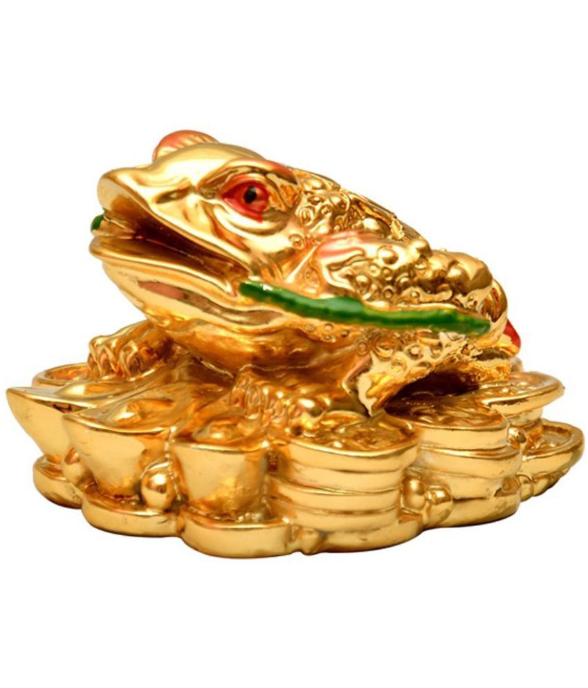     			Arina Collection Yellow Resin King Money Frog