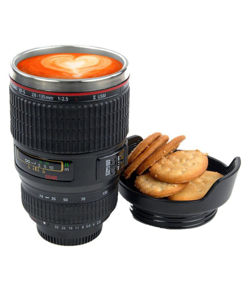 Gadget paradise cookie holder canon camera lens shaped tea coffee mug car travel flask birthday corporate Christmas gift