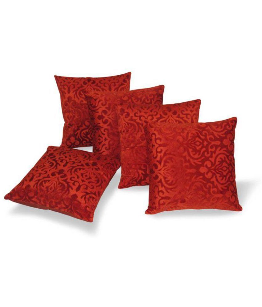 Msenterprises Set of 5 Velvet Cushion Covers 60X60 cm (24 X 24) Buy