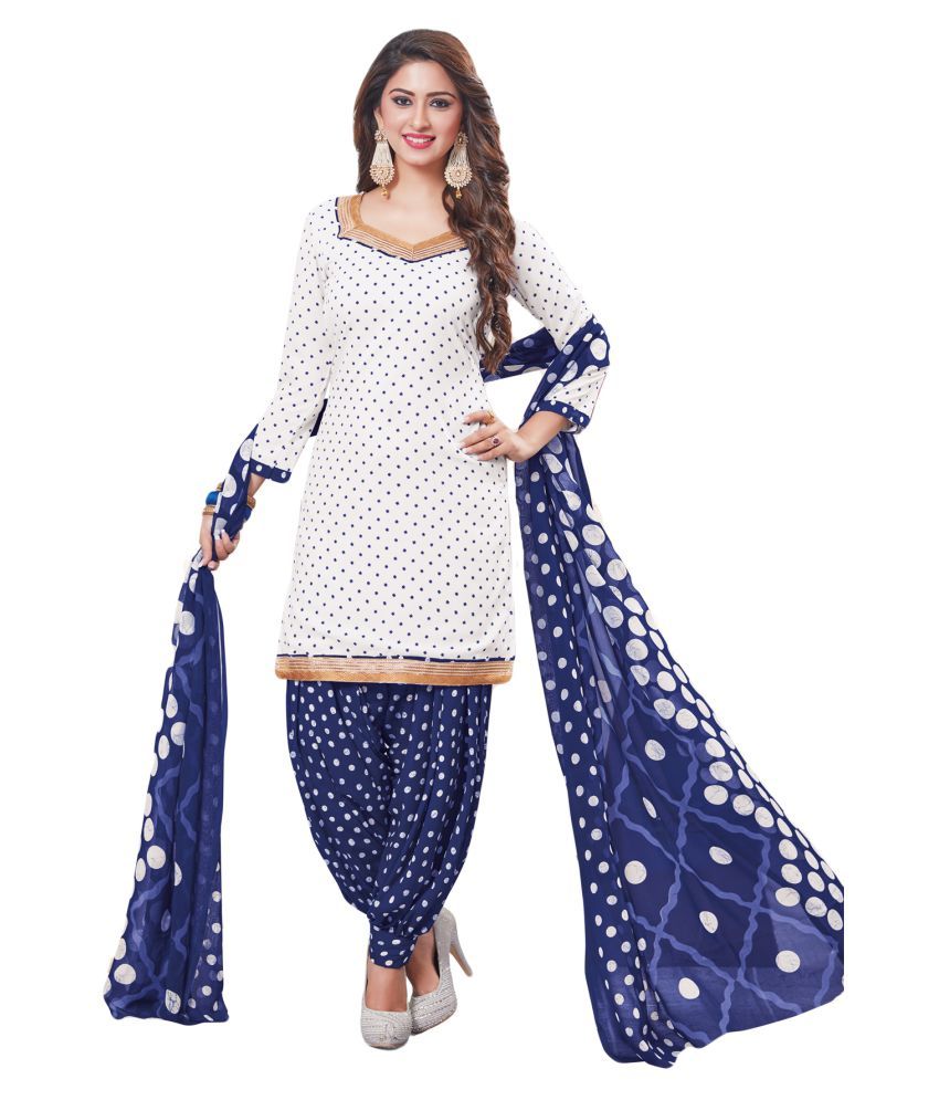 Salwar Studio White Cotton Dress Material Buy Salwar Studio White