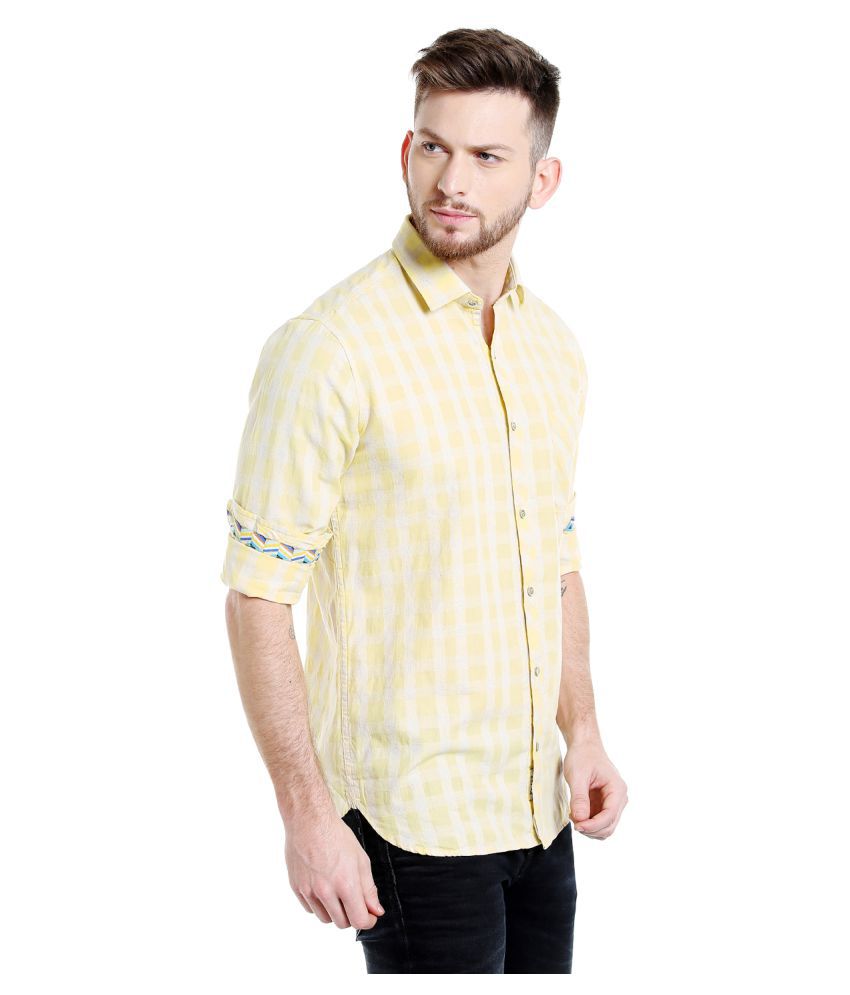 Killer Yellow Slim Fit Shirt - Buy Killer Yellow Slim Fit Shirt Online ...