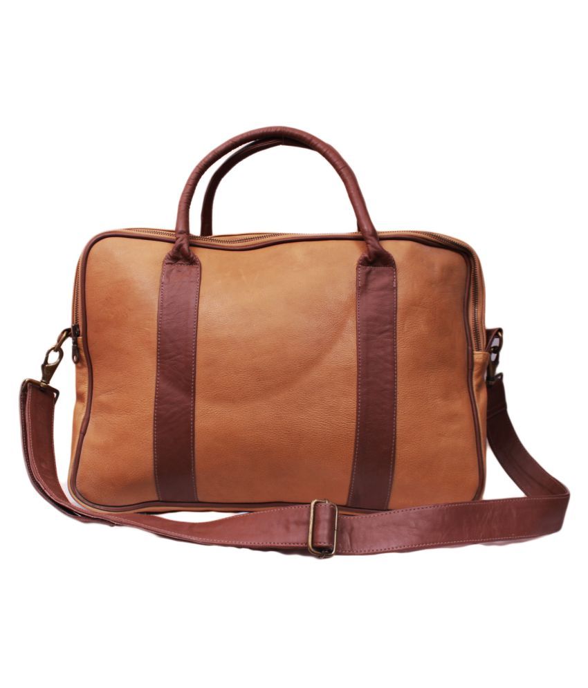 SS Leathers Brown Faux Leather Shoulder Bag - Buy SS Leathers Brown ...