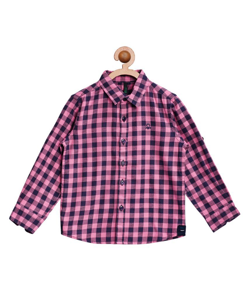     			United Colors of Benetton Printed Check Shirt - 16A5SHRTC028I902XL