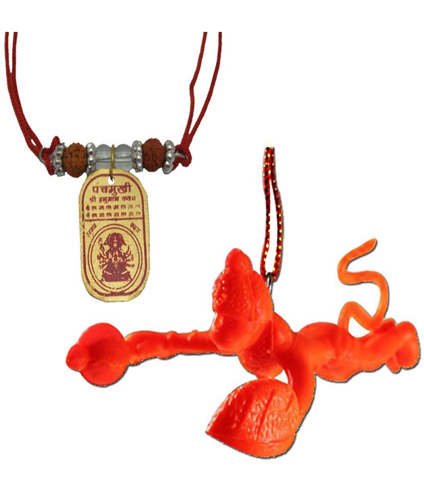 Sri Panchamukhi Hanuman Kawach Yantra Locket And Orange Flying - Car Mirror Hanging Accessories Uk Sri Panchamukhi Hanuman Kawach Yantra Locket And Orange Flying - Car Mirror Hanging Accessories Uk